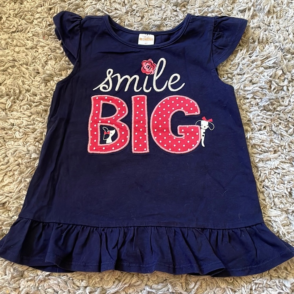 2017 Gymboree Outlet “Smile Big” Top, Size 4T